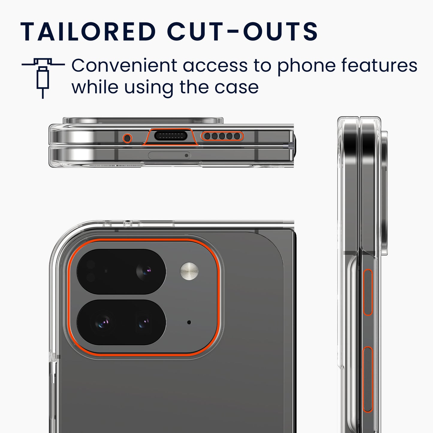 kwmobile Hülle kompatibel mit Google Pixel 10 Pro Fold Case Faltbare Handyhülle mit Rahmen Robustes Cover