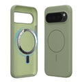 kwmobile Silikon Hülle für Google Pixel 10 / Pixel 10 Pro Handyhülle - Case Kompatibel mit MagSafe Graugrün Graugrün  