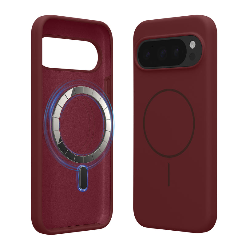 kwmobile Silikon Hülle für Google Pixel 10 / Pixel 10 Pro Handyhülle - Case Kompatibel mit MagSafe Bordeaux Violett Bordeaux Violett  