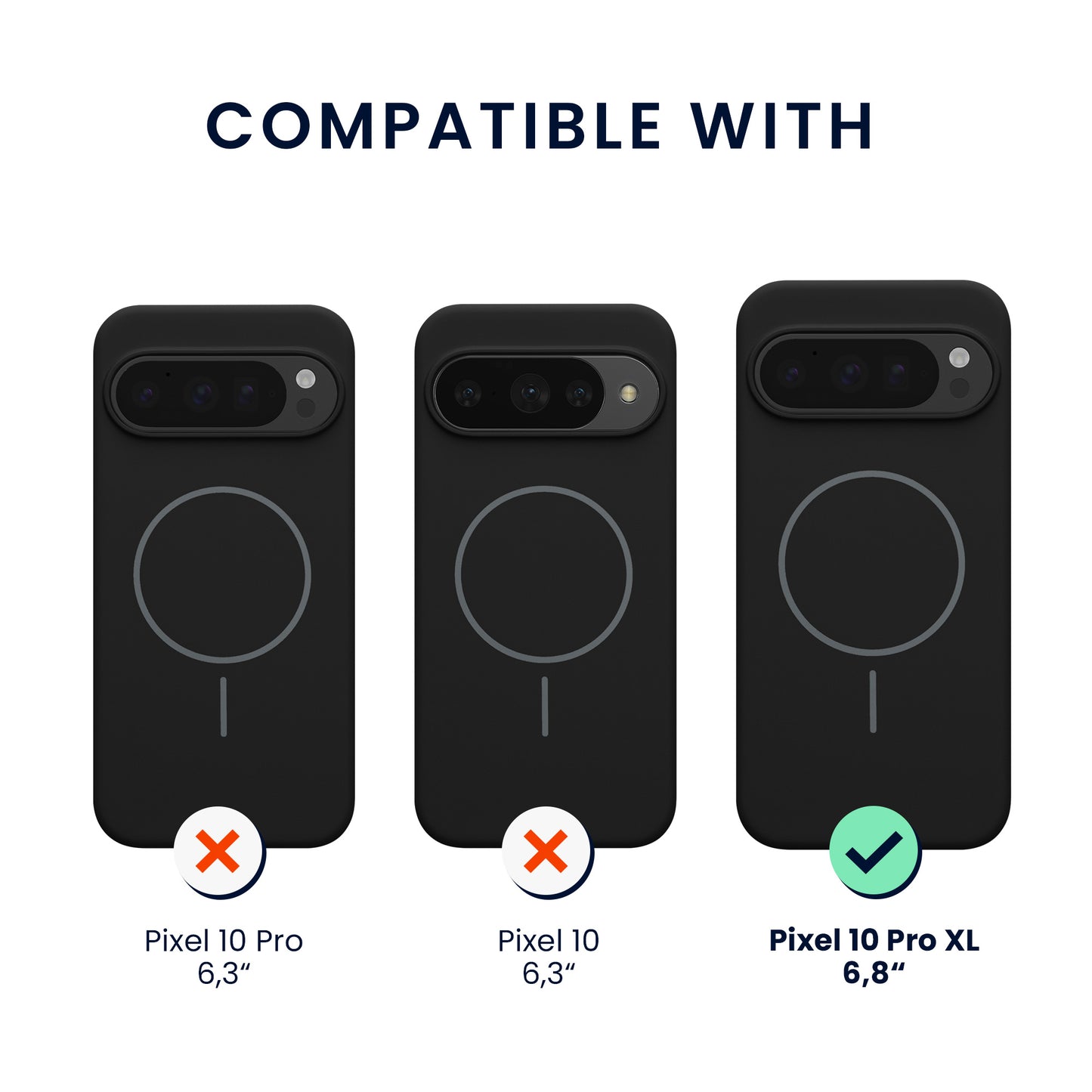 kwmobile Silikon Hülle für Google Pixel 10 Pro XL Handyhülle - Case Kompatibel mit MagSafe