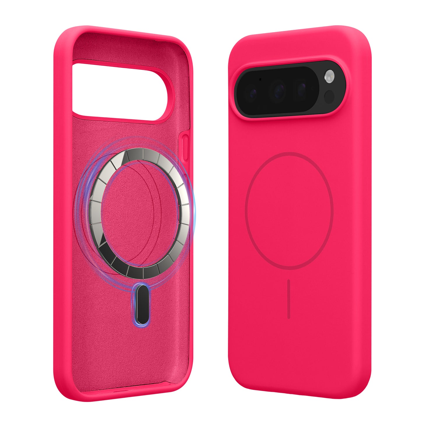 kwmobile Silikon Hülle für Google Pixel 10 Pro XL Handyhülle - Case Kompatibel mit MagSafe Neon Pink Neon Pink  