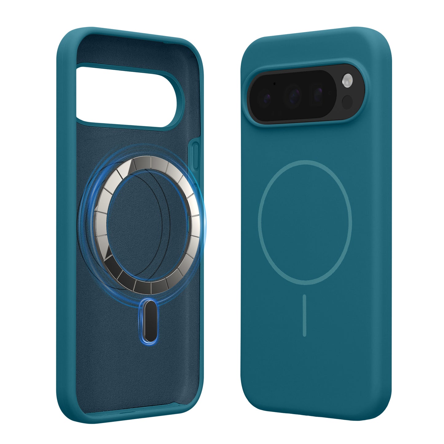 kwmobile Silikon Hülle für Google Pixel 10 Pro XL Handyhülle - Case Kompatibel mit MagSafe Petrol matt Petrol matt  
