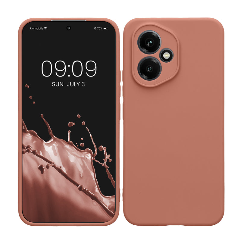 kwmobile Handyhülle kompatibel mit HONOR 400 Hülle - Handy Case aus weichem Silikon in Winter Rose Winter Rose  