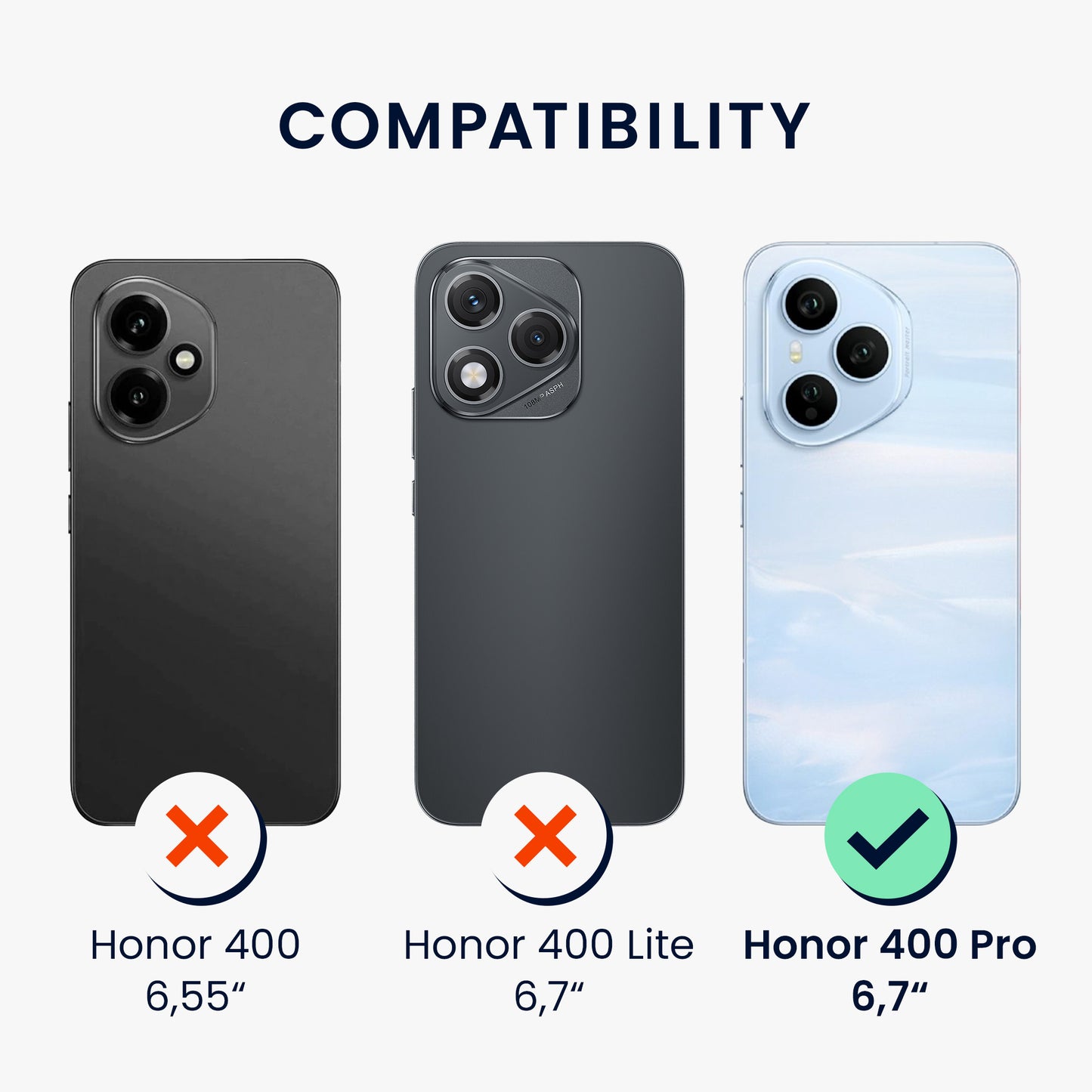 kwmobile Handyhülle für HONOR 400 Pro Hülle Silikon Case Schutzhülle Cover