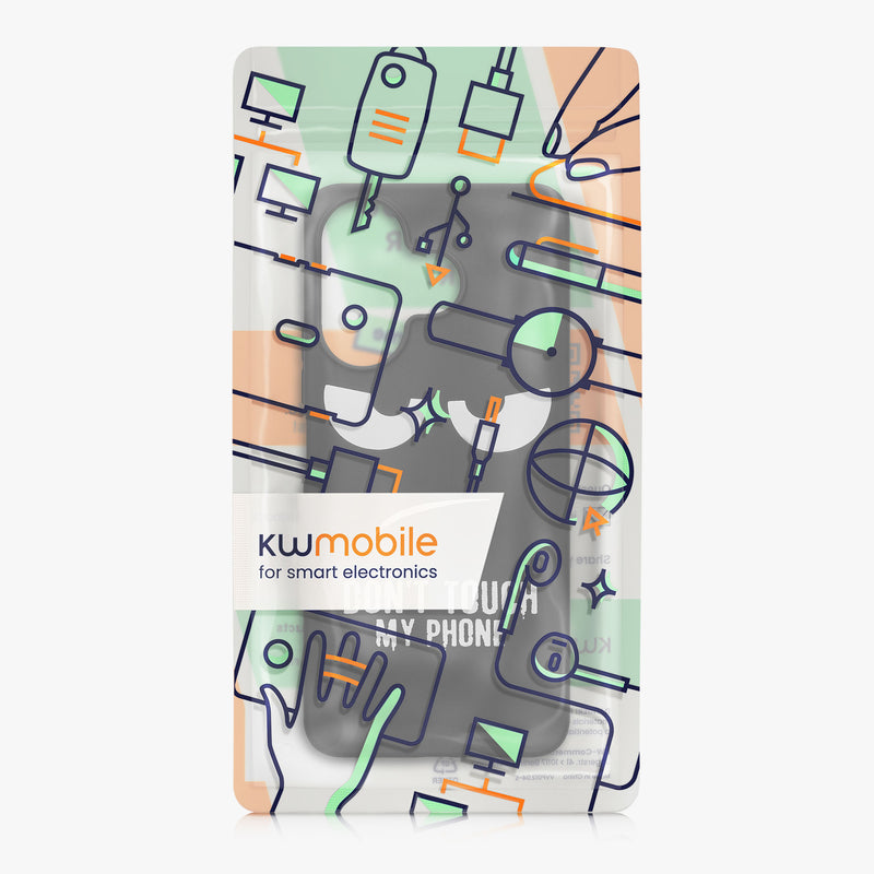 kwmobile Hülle kompatibel mit Xiaomi Redmi 13 - Handyhülle Silikon Case - Don't touch my Phone
