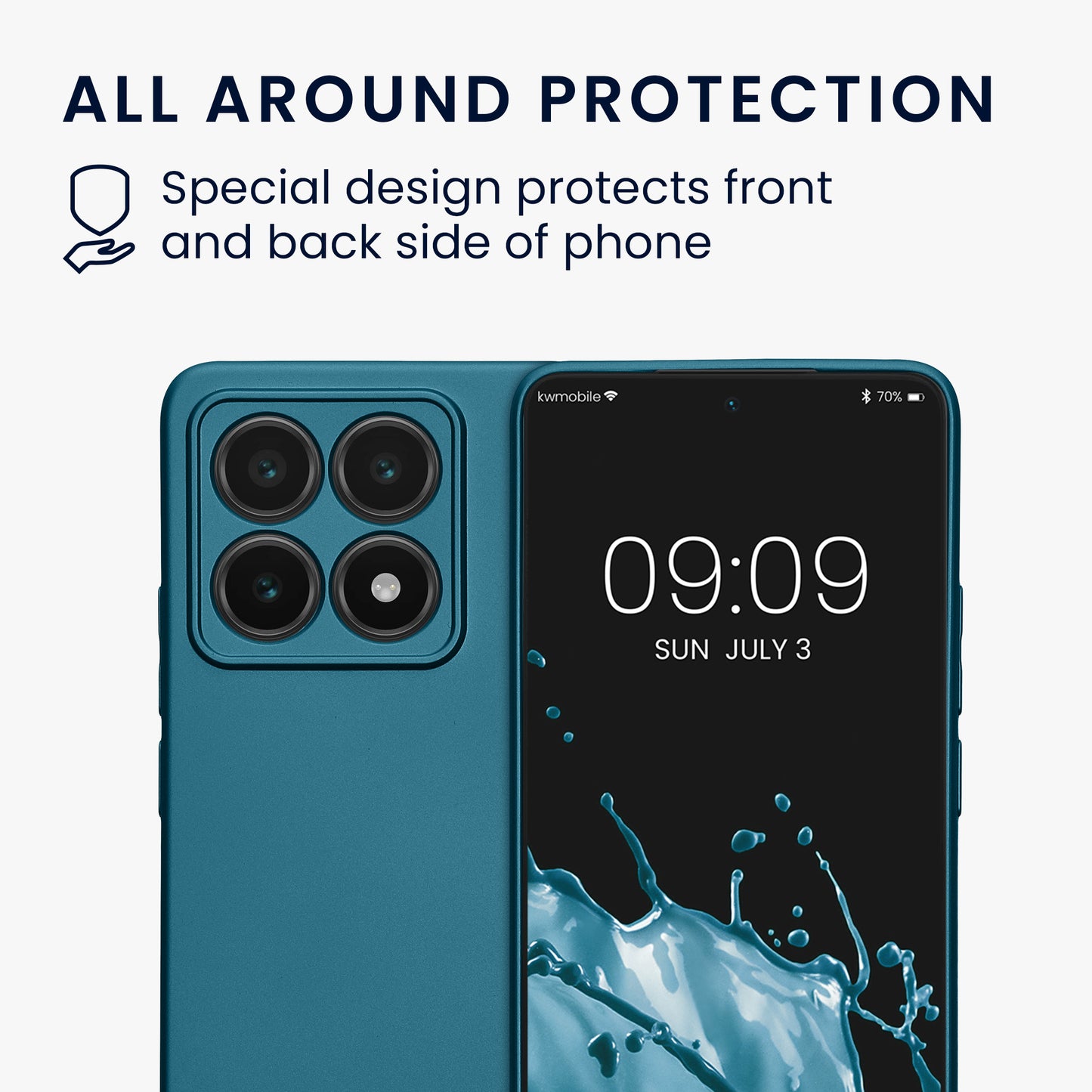 kwmobile Handyhülle für Xiaomi 14T Hülle - weiche Silikon Case Schutzhülle Cover