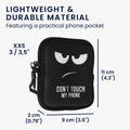 kwmobile Handytasche für faltbare Smartphones Hülle Telefon Tasche mit 10 x 8 x 2 cm Innenmaße Don’t touch my Phone