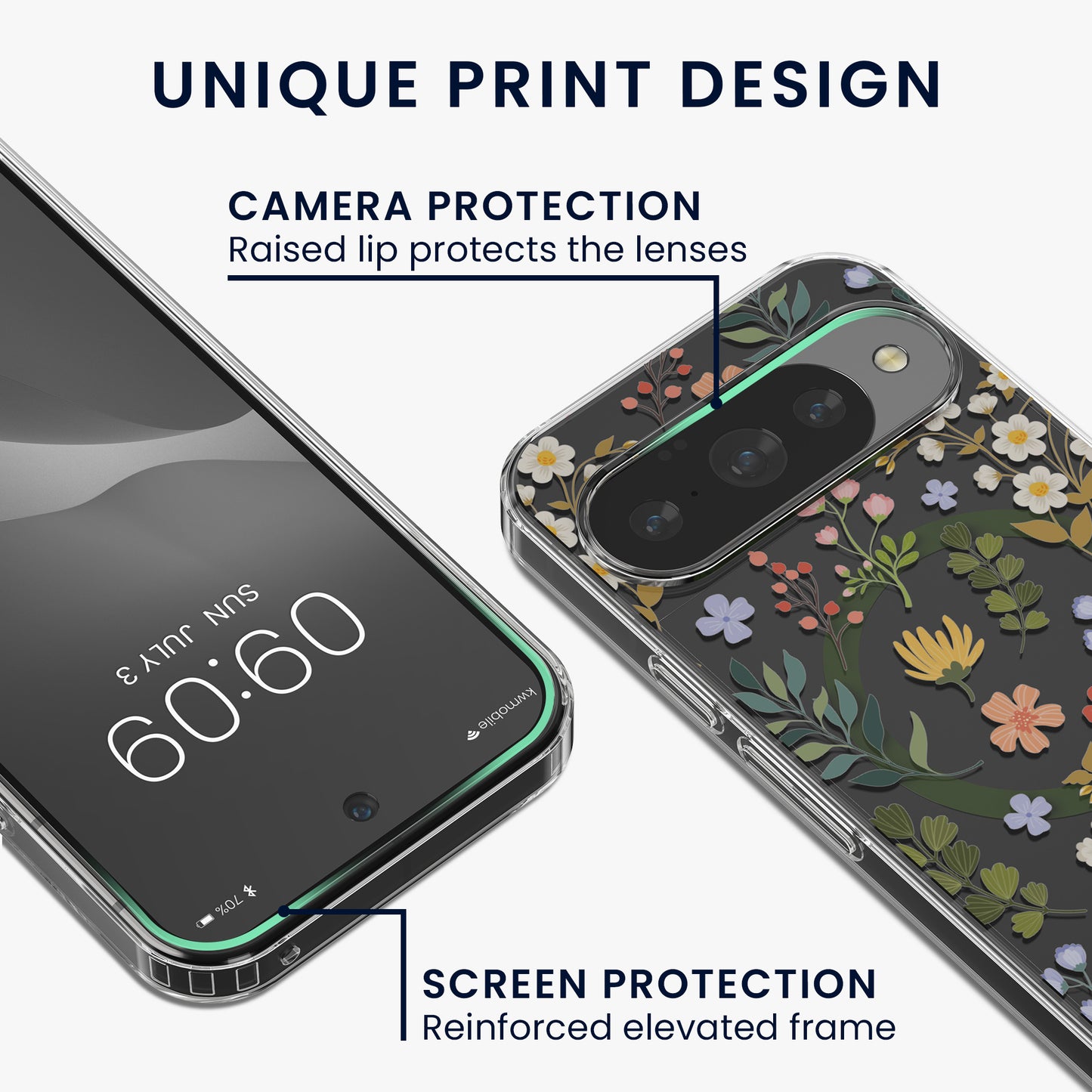 kwmobile kristallklares Hardcase kompatibel mit Google Pixel 10 / Pixel 10 Pro Hülle - kompatibel mit MagSafe - TPU Case