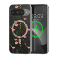 kwmobile kristallklares Hardcase kompatibel mit Google Pixel 10 / Pixel 10 Pro Hülle - kompatibel mit MagSafe - Acryl-Hülle mit TPU Case - Zarte Wildblumen Rosa  [dsg02]