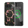 kwmobile kristallklares Hardcase kompatibel mit Google Pixel 10 Pro XL Hülle - kompatibel mit MagSafe - Acryl-Hülle mit TPU Case - Zarte Wildblumen Rosa  [dsg02]