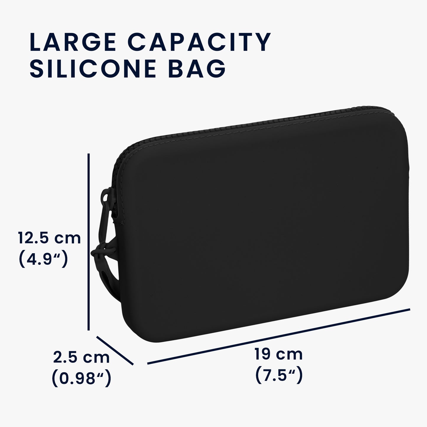 kwmobile Handytasche aus weichem Silikon - Handy Tasche 18 x 12 x 2,5 cm - Kosmetiktasche Schutzhülle