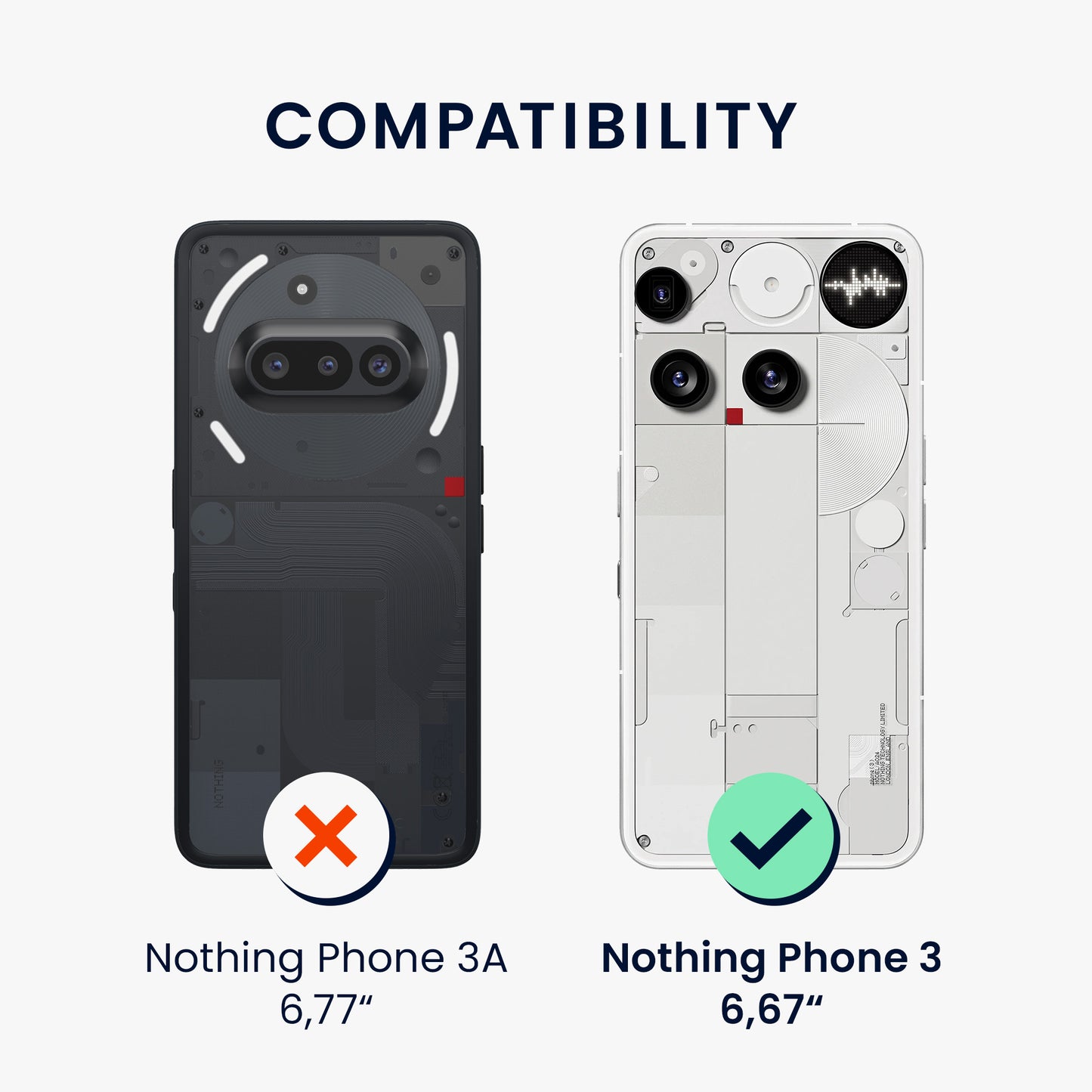 TPU Hülle mit Kameraschutz für Nothing Phone 3 in Schwarz matt