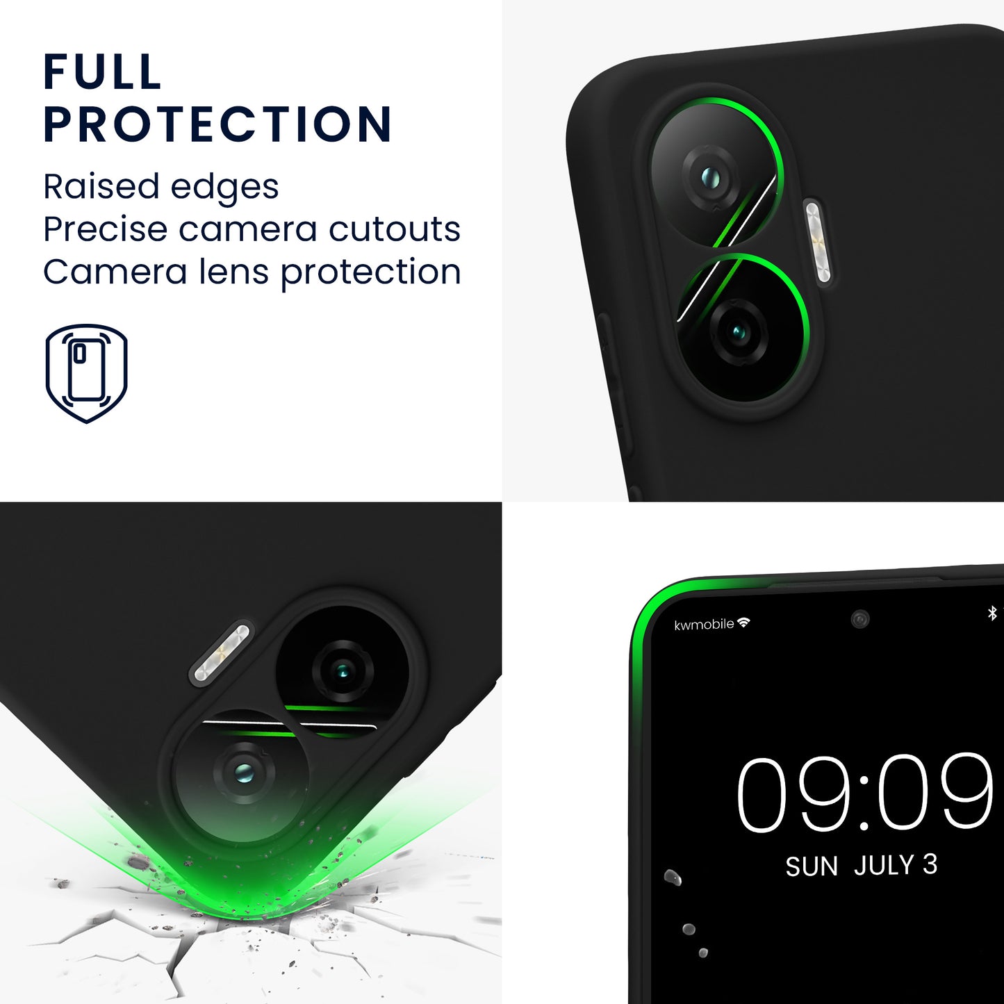 kwmobile Handyhülle für Xiaomi Poco F7 Hülle - weiches Handy Silikon Case - Schutzhülle Cover