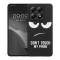kwmobile Hülle kompatibel mit Xiaomi 14T Handyhülle Silikon Case Don't touch my Phone