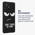 kwmobile Hülle kompatibel mit Xiaomi 11T / 11T Pro - Handyhülle Silikon Case - Don't touch my Phone