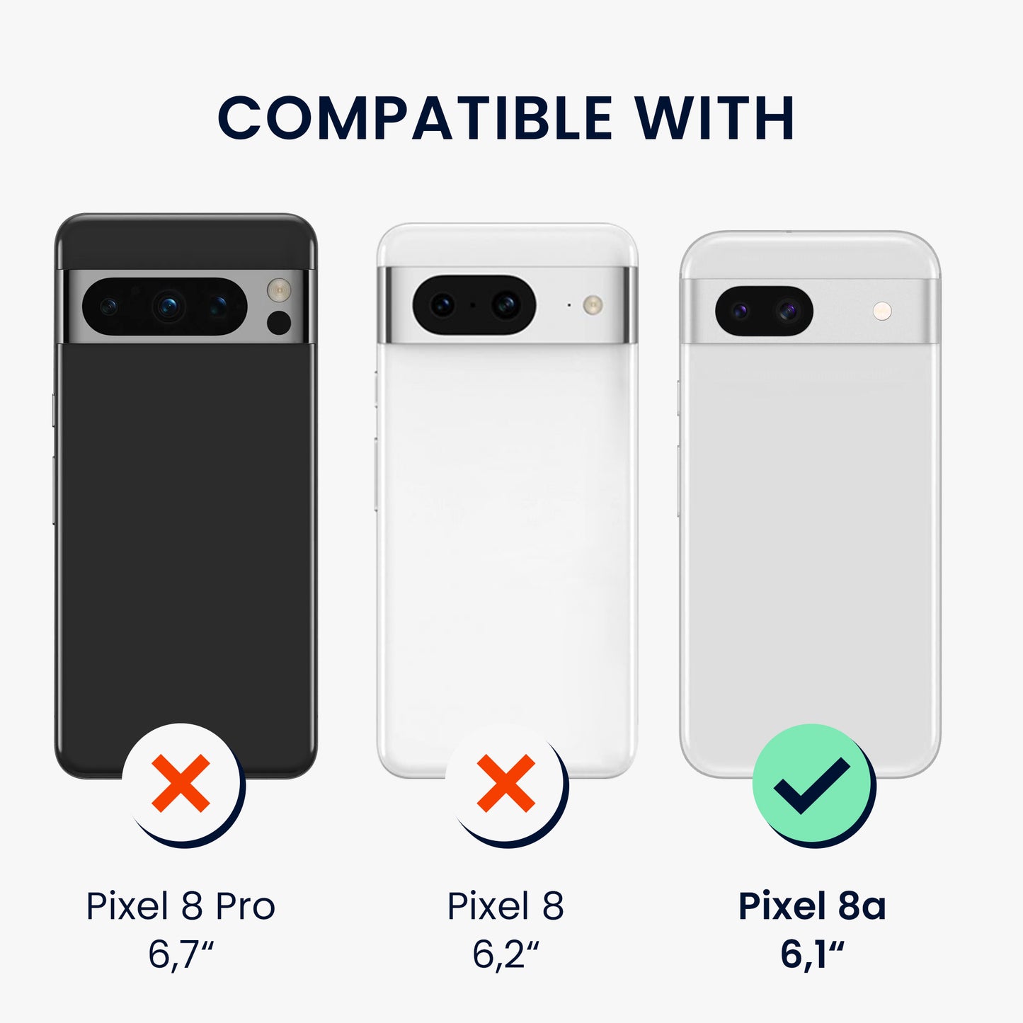 kwmobile Hülle für Google Pixel 8a Handyhülle - Cover aus TPU - Kompatibel mit MagSafe - Case