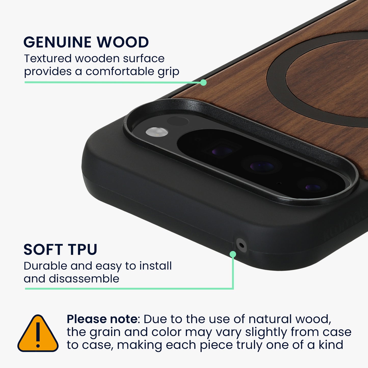 kwmobile Hülle für Google Pixel 9 / Pixel 9 Pro Handyhülle - Cover aus TPU - Kompatibel mit MagSafe - Case