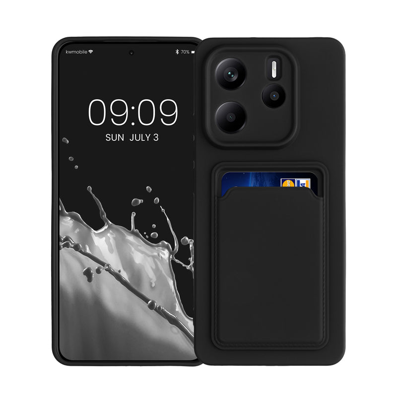 kwmobile Handyhülle kompatibel mit Xiaomi Redmi Note 14 4G (Nicht für 5G) Hülle - Handy Cover mit Fach für Karten
