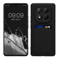 kwmobile Handyhülle kompatibel mit Xiaomi Redmi Note 14 Pro 5G / Redmi Note 14 Pro Plus 5G / Poco X7 Hülle - Handy Cover mit Fach für Karten - in Schwarz matt Schwarz matt  