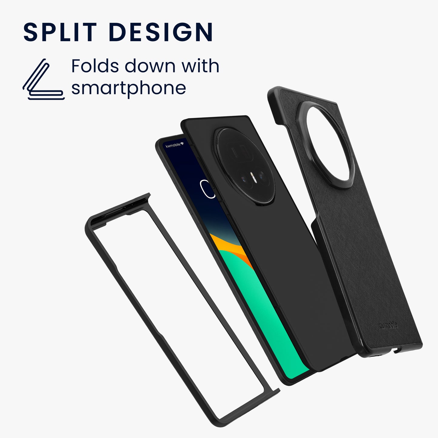 kwmobile Flip Hardcase kompatibel mit HONOR Magic V5 - Hülle für Foldable Handy - Handyhülle