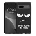 kwmobile Hülle kompatibel mit Google Pixel 7a - Handyhülle Silikon Case - Don't touch my Phone