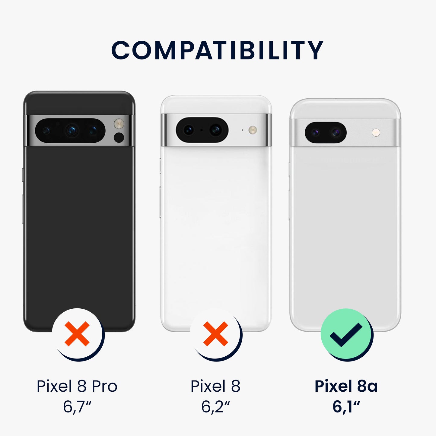 kwmobile Hülle kompatibel mit Google Pixel 8a - Handyhülle Silikon Case - Don't touch my Phone