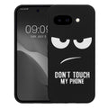 kwmobile Hülle kompatibel mit Google Pixel 9a - Handyhülle Silikon Case - Don't touch my Phone