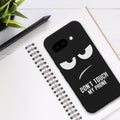 kwmobile Hülle kompatibel mit Google Pixel 9a - Handyhülle Silikon Case - Don't touch my Phone