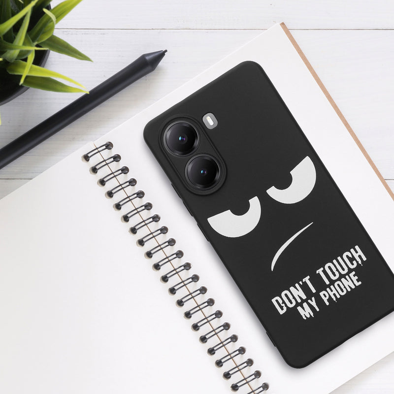 kwmobile Hülle kompatibel mit Xiaomi Poco X7 Pro 5G - Handyhülle Silikon Case - Don't touch my Phone