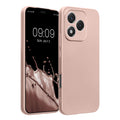 kwmobile Handyhülle kompatibel mit HONOR 400 Lite Hülle - weiche Silikon Case metallisch schimmernd in Metallic Rosegold Metallic Rosegold  