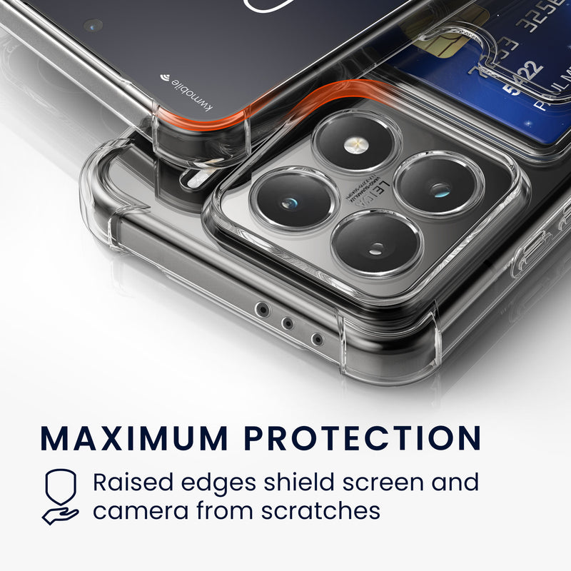 kwmobile Hülle mit Kartenfach kompatibel mit Xiaomi 14T Soft Case Schutzhülle