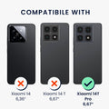 kwmobile Hülle mit Kartenfach kompatibel mit Xiaomi 14T Pro - Soft Case - Schutzhülle