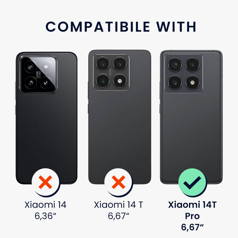 kwmobile Hülle mit Kartenfach kompatibel mit Xiaomi 14T Pro - Soft Case - Schutzhülle