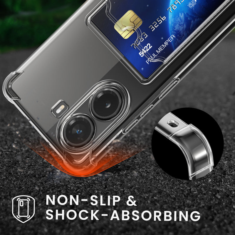 kwmobile Hülle mit Kartenfach kompatibel mit Xiaomi Poco X7 Pro 5G - Soft Case - Schutzhülle