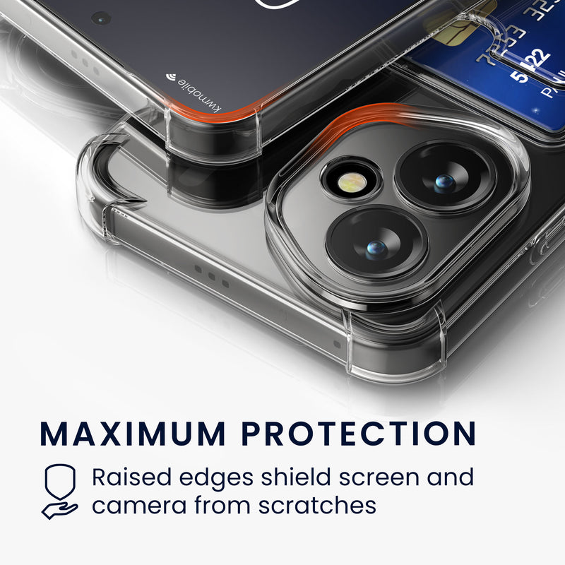 kwmobile Hülle mit Kartenfach kompatibel mit HONOR 400 - Handyhülle mit Kartenfach - Soft Case - Schutzhülle