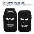kwmobile Handytasche zum Umhängen für Handy Tasche Umhänge Tasche für Handy Handyschutz mit Taschen Don't touch my Phone