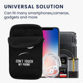 kwmobile Handytasche zum Umhängen für Handy Tasche Umhänge Tasche für Handy Handyschutz mit Taschen Don't touch my Phone