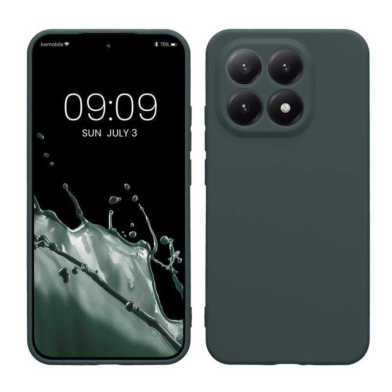 kwmobile Handyhülle kompatibel mit Xiaomi 15T Hülle - Handy Case aus weichem Silikon in Moosgrün Moosgrün  