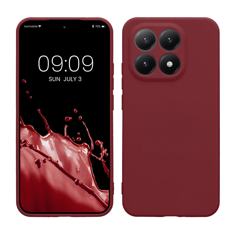 kwmobile Handyhülle kompatibel mit Xiaomi 15T Hülle - Handy Case aus weichem Silikon in Bordeaux Violett Bordeaux Violett  