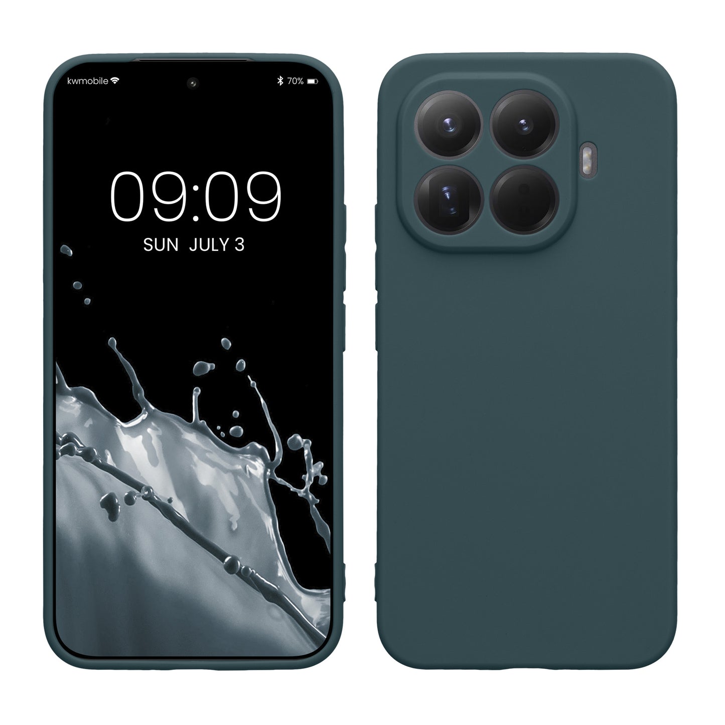 kwmobile Handyhülle kompatibel mit Xiaomi 15T Pro Hülle - Handy Case aus weichem Silikon in Dunkler Schiefer Dunkler Schiefer  
