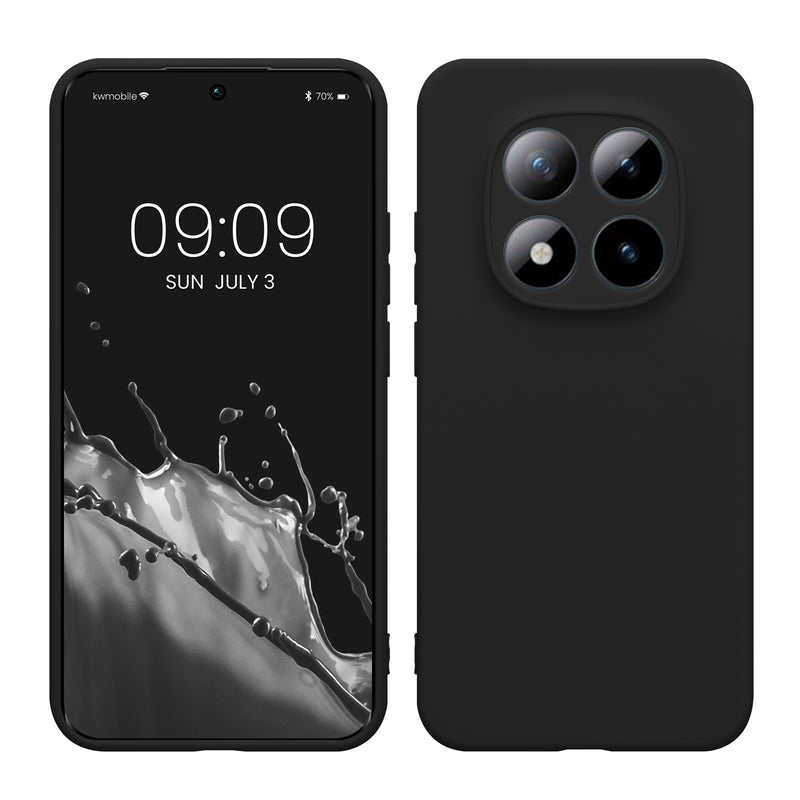 kwmobile Handyhülle kompatibel mit Xiaomi Redmi Note 15 Pro 5G Hülle - Handy Case aus weichem Silikon in Schwarz matt Schwarz matt  