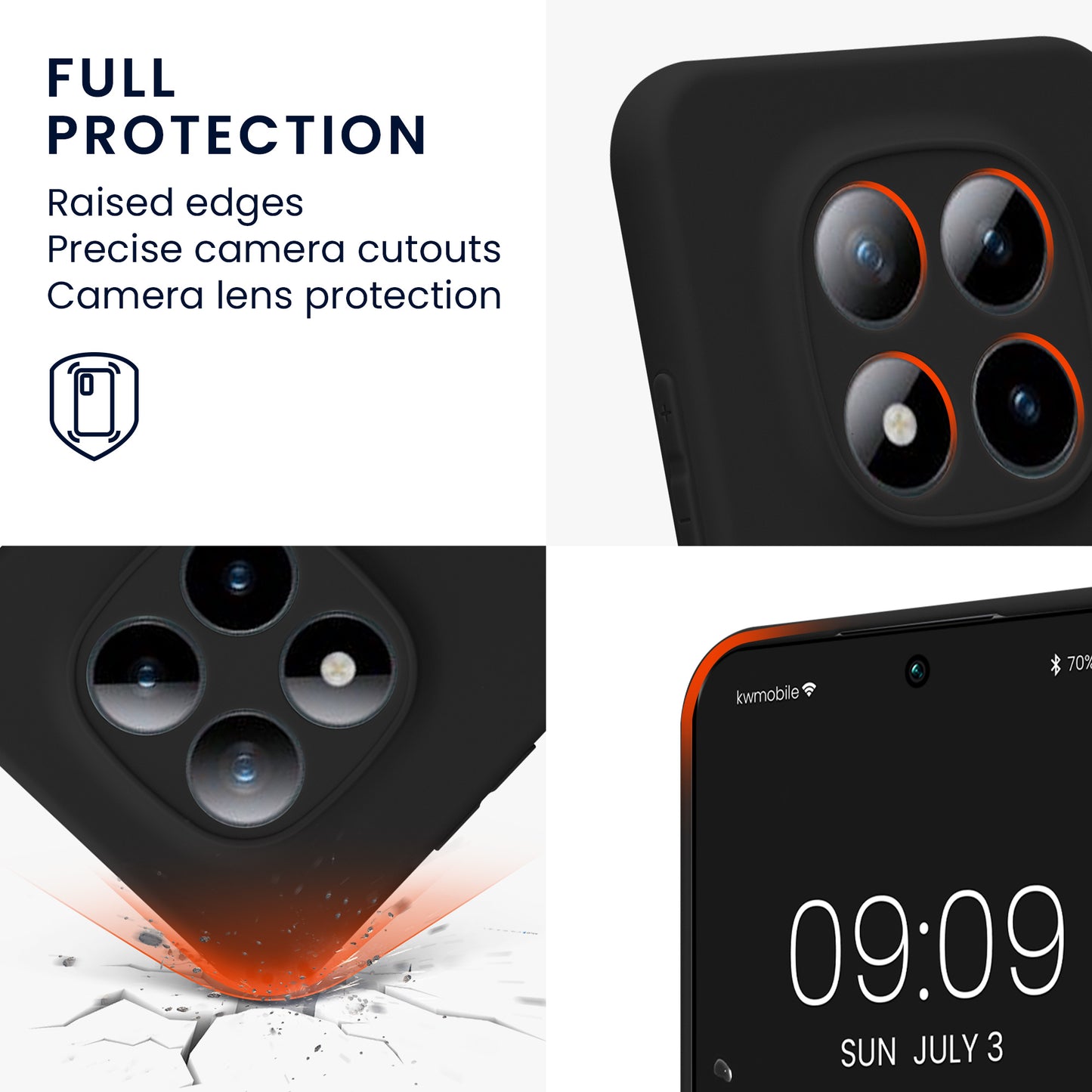 kwmobile Handyhülle für Xiaomi Redmi Note 15 Pro 5G - weiches Silikon Case - Schutzhülle Cover