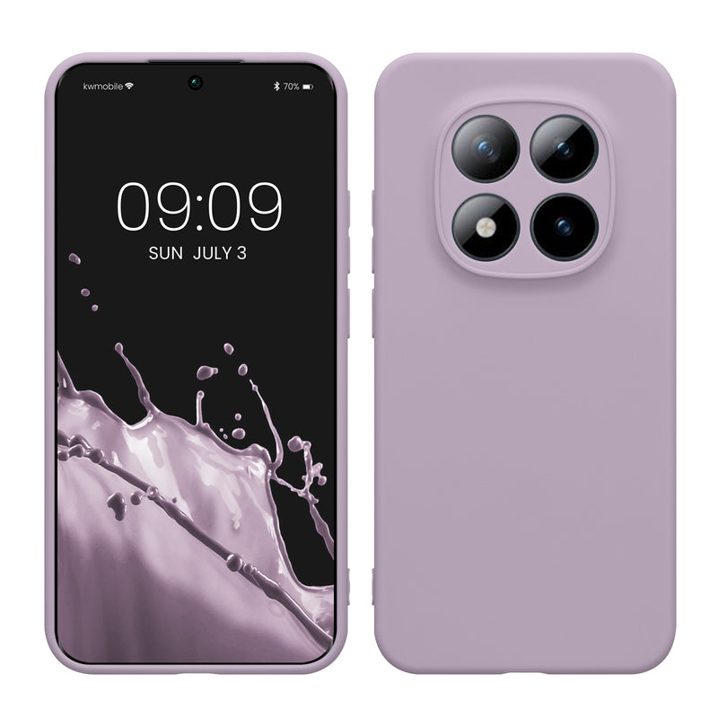 kwmobile Handyhülle kompatibel mit Xiaomi Redmi Note 15 Pro 5G Hülle - Handy Case aus weichem Silikon in Lavendel Lavendel  