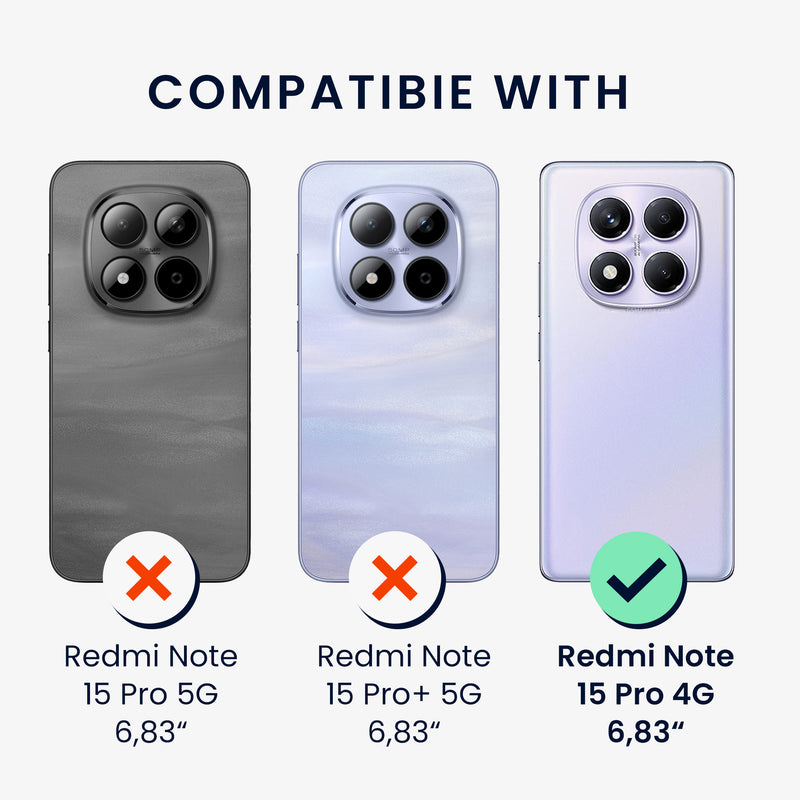kwmobile Handyhülle für Xiaomi Redmi Note 15 Pro 4G Hülle - weiches Handy Silikon Case - Schutzhülle Cover