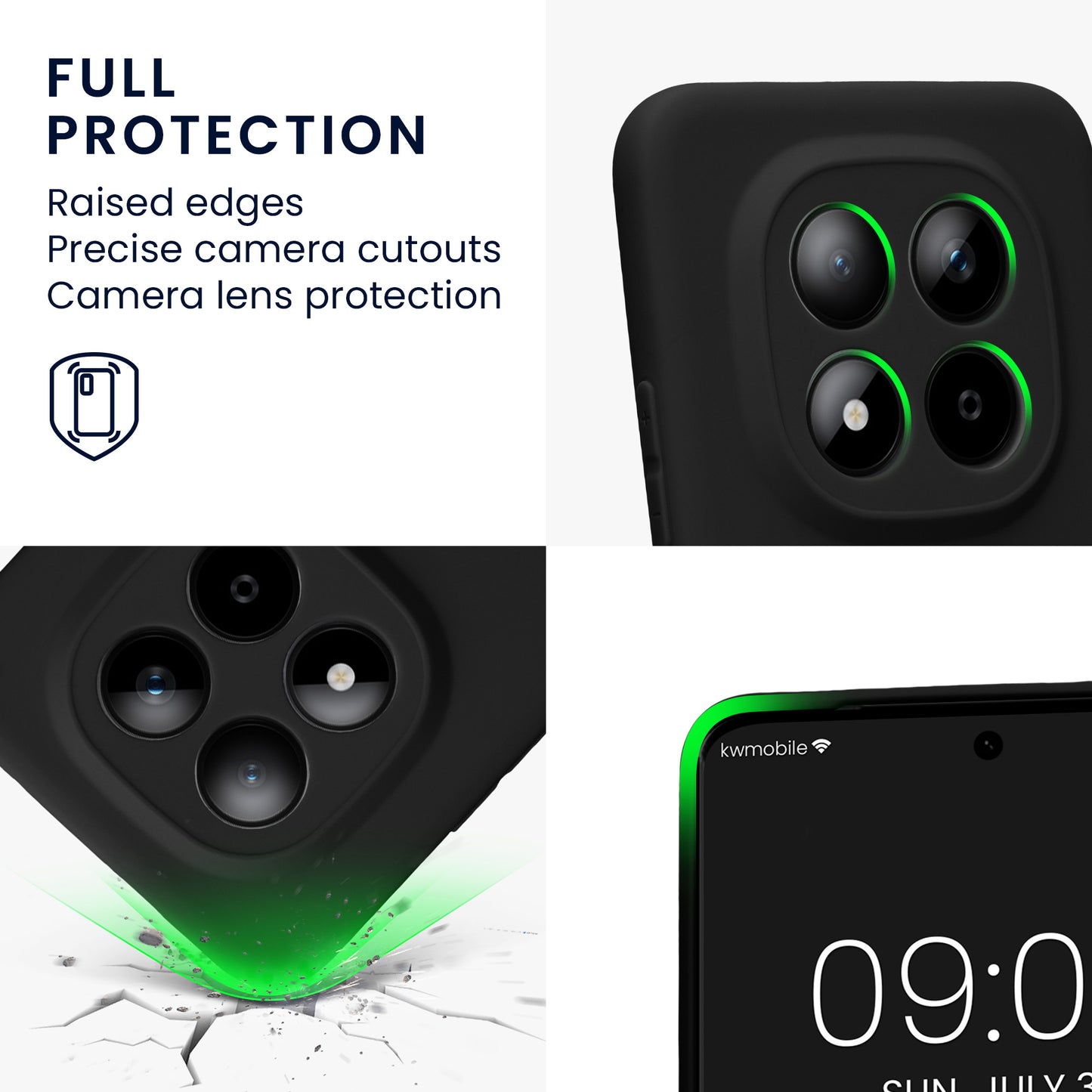 kwmobile Handyhülle für Xiaomi Redmi Note 15 Pro+ 5G / Poco M8 Pro 5G Hülle - weiches Handy Silikon Case - Schutzhülle Cover