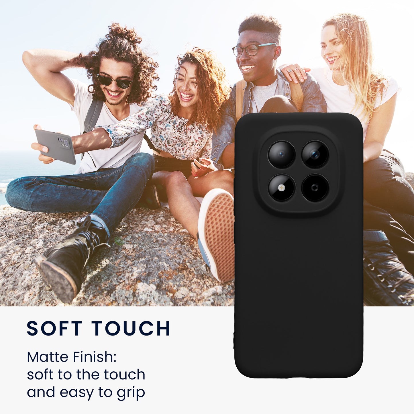 kwmobile Handyhülle für Xiaomi Redmi Note 15 Pro+ 5G / Poco M8 Pro 5G Hülle - weiches Handy Silikon Case - Schutzhülle Cover