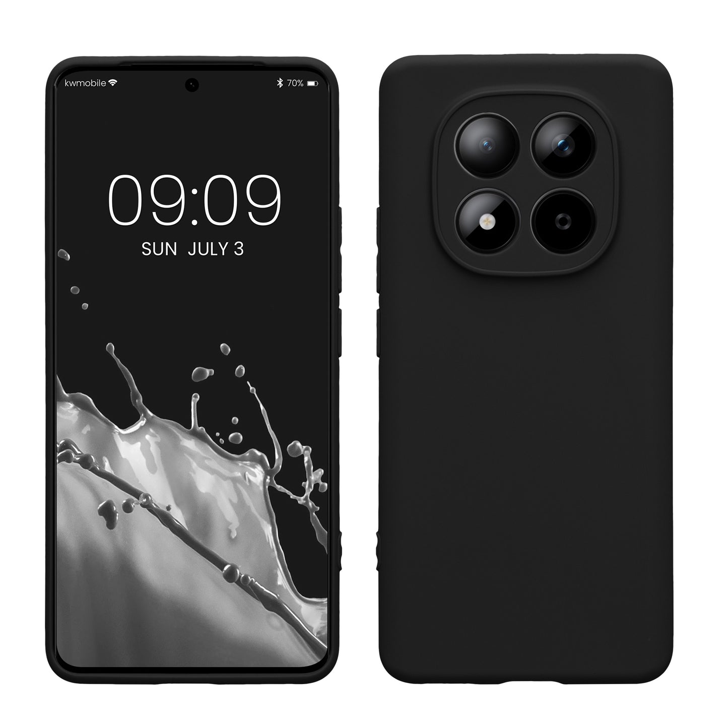 kwmobile Handyhülle kompatibel mit Xiaomi Redmi Note 15 4G / Redmi Note 15 5G / Poco M8 5G Hülle - Handy Case aus weichem Silikon in Schwarz matt Schwarz matt  