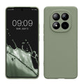kwmobile Handyhülle kompatibel mit Xiaomi Redmi Note 15 4G / Redmi Note 15 5G / Poco M8 5G Hülle - Handy Case aus weichem Silikon in Graugrün Graugrün  