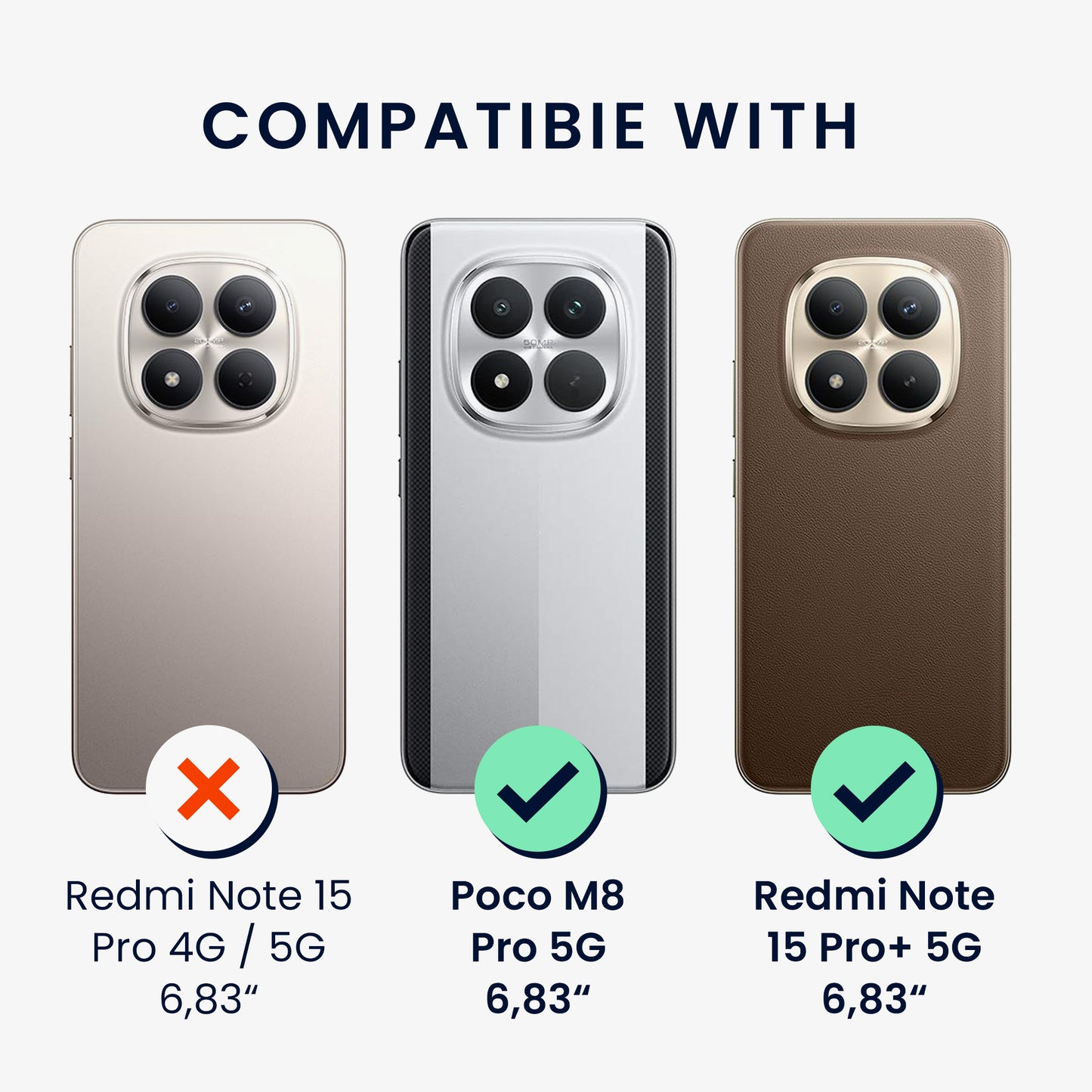 kwmobile Necklace Case kompatibel mit Xiaomi Redmi Note 15 Pro+ 5G / Poco M8 Pro 5G Hülle