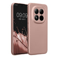 kwmobile Handyhülle kompatibel mit Xiaomi Redmi Note 15 Pro+ 5G / Poco M8 Pro 5G Hülle - weiche Silikon Case metallisch schimmernd in Metallic Rosegold Metallic Rosegold  